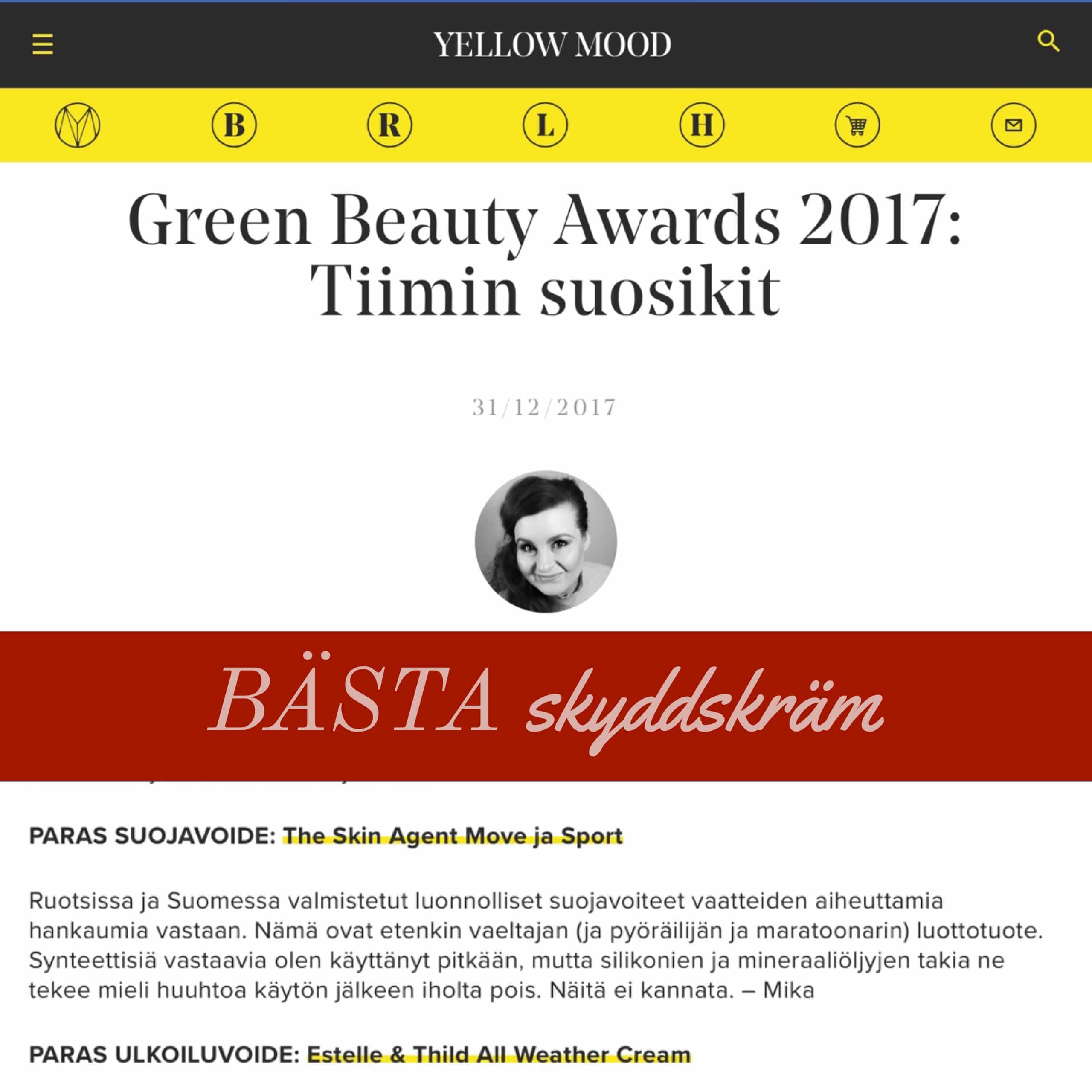 Green Beauty Award - the skin agent