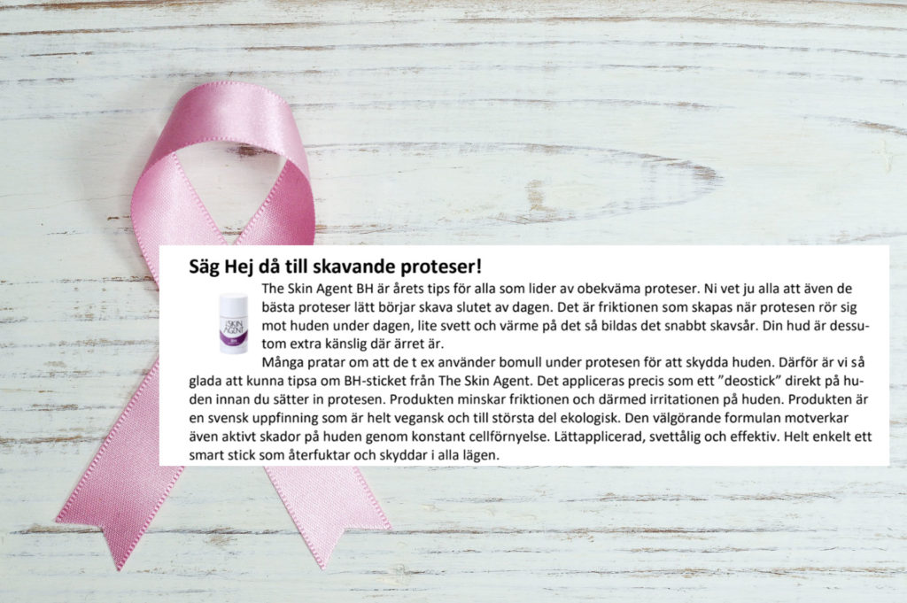 BCF Maria tipsar om The Skin Agent BH för skavande proteser